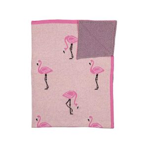 Throw Organic Cotton Flamingo