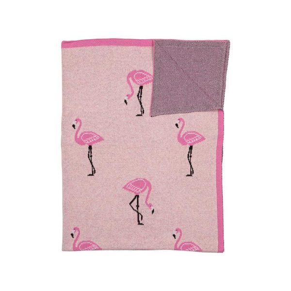 Throw Organic Cotton Flamingo