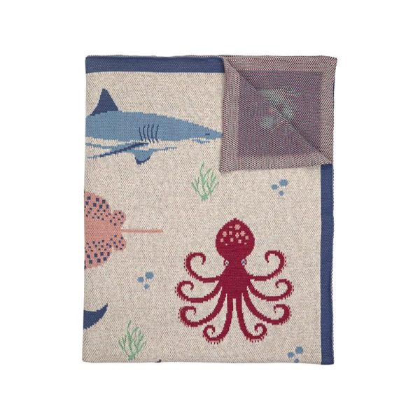 Throw Organic Cotton Ocean
